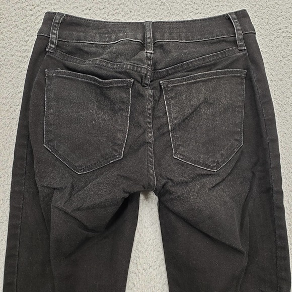 GAP Jeans Womens 24P‎ Petite Black Curvy Trye Skinny Corset Ankle Distressed - Picture 4 of 13